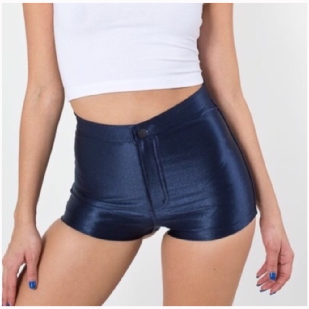 American Apparel High Waisted Shiny Disco Shorts